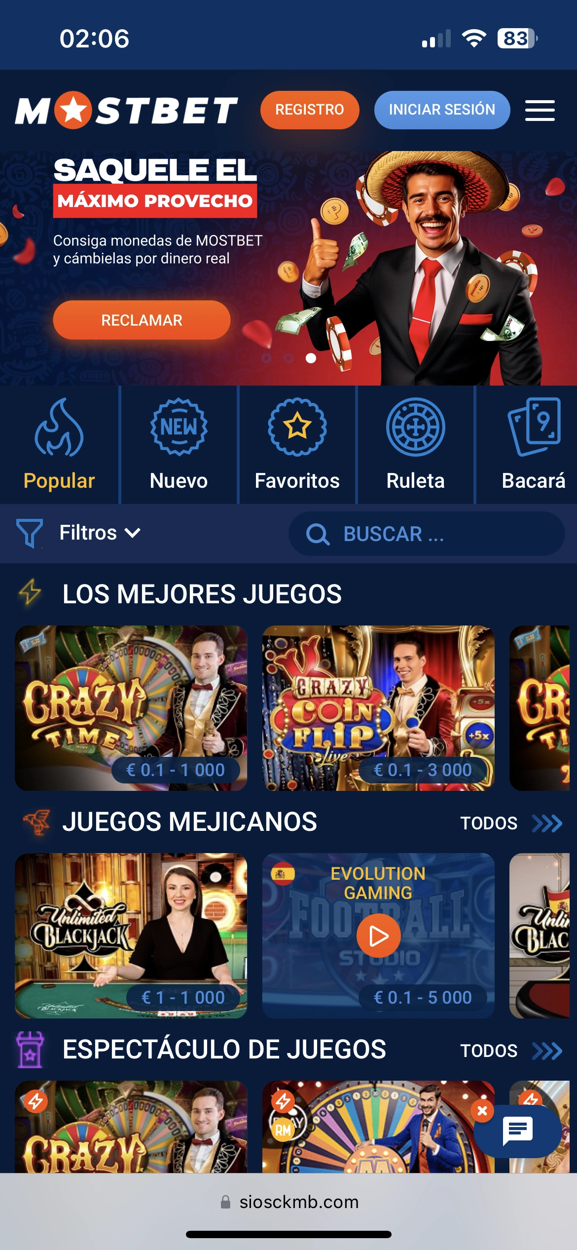 MostBet Casino Crupieres en Vivo