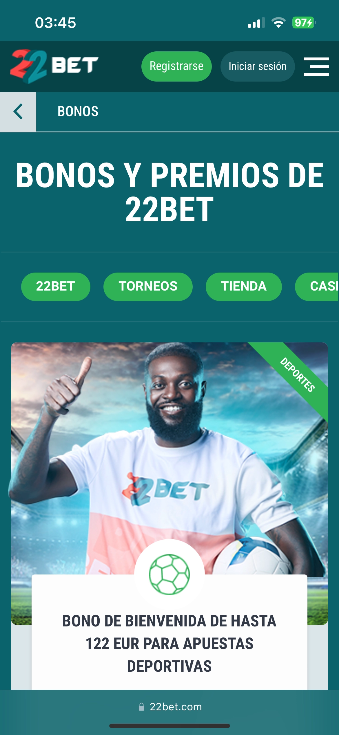 22Bet Casino Bonos