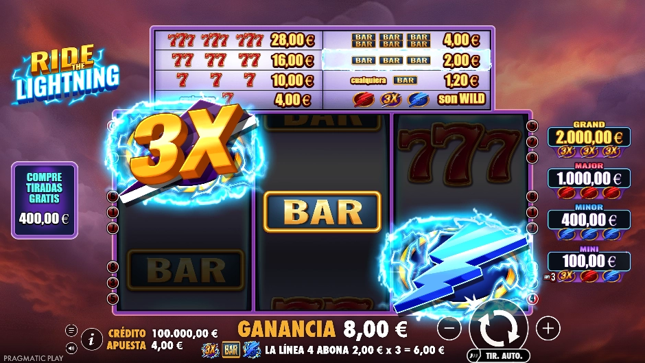 Ride the Lightning,slot,tragamonedas,juegos,casino online,juegos777